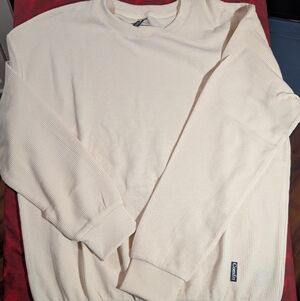 Comfirt Cream Waffle Knit Pajama Top